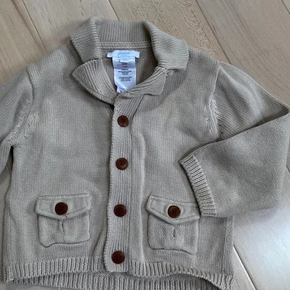 Jacadi beige soft knit cardigan jacket
